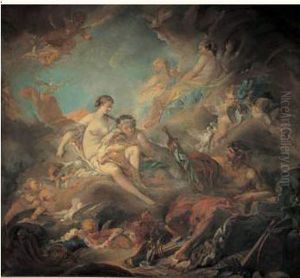 Vulcain Presentant Les Armes A Venus Pour Enee by Marguerite Blage-Bataille