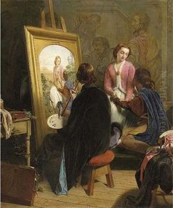 The Two Extremes - The Pre-raphaelite by Henry Nelson O'Neill