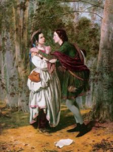 Rosalind And Orlando In A Forest Clearing
