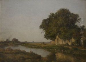 Flusslandschaft by Karl Eduard Onken