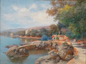 Am Strande Von Abbazia by Karl Eduard Onken