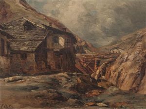 Lodge In The Mountains by Karl Eduard Onken