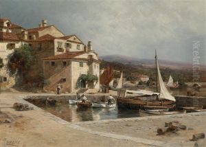 Blick Auf Den Hafen Von Voloska Bei Abbazia Blick Auf Den Hafen Von Voloska Bei Abbazia