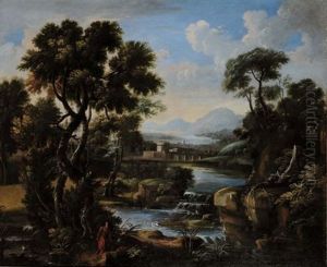Paesaggio Laziale Con Eremita