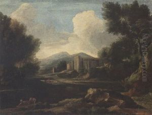 Paesaggio Con Figure by Crescenzio Onofri