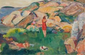 Solbadende Kvinner