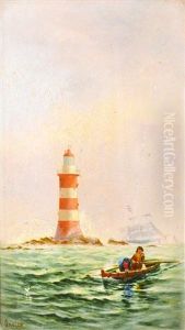 Old Smeaton"s Eddystone Lighthouse 15 Miles From The Mainland Old Smeaton"s Eddystone Lighthouse 15 Miles From The Mainland
