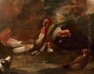 Scene De Basse-cour by Adriaen van Oolen