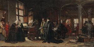 Plantin Printers In Antwerp by Karel Ooms