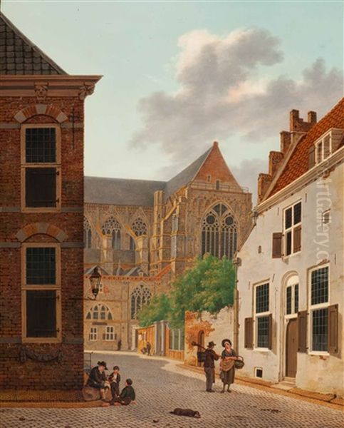 View Of The Cathedral Seen From The Domstraat In Utrecht - view 1