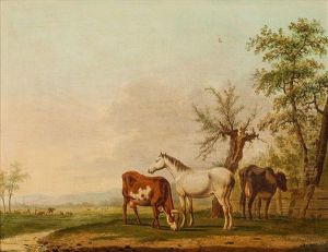 Weidevieh Am Wasser by Hendrik Van Oort