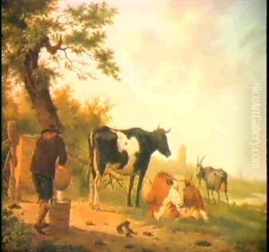 Nach Dem Melken by Hendrik Van Oort