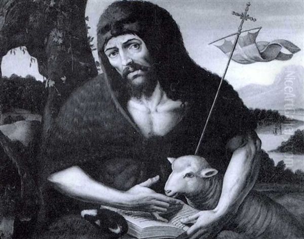 Johannes Der Taufer Mit Dem Lamm Und Einem Offenen Buch - view 1