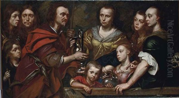 Autoportrait Presume De L'artiste Et De Sa Famille En Eliezer Et Rebecca - view 1