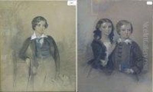 A Set Of Five Family Portraits, Three by Alexander Blaikley