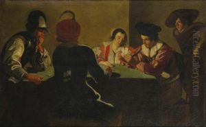 Soldiers Cheating At Cards With A Woman by Jacob Oost the Elder