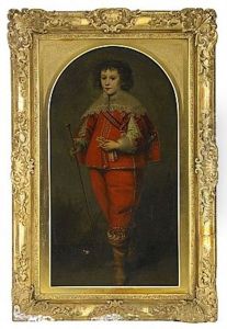 Portratt Forestallande Kung Karl Ii Av England by Jacob Oost the Elder