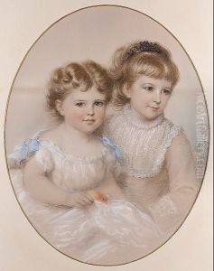 Portrait Of Edith And Marion, The Daughters Of Reverend D. B. Cameron by Alexander Blaikley