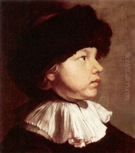 Portrait Of A Boy Wearing A Fur Hat by Jacob Oost the Elder