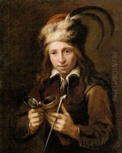 A Man Holding A Pipe And A Tankard