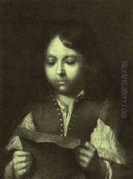 Young Boy Reading A Letter - view 1