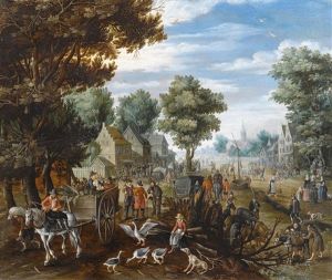 Dorfszene by Isaac Van Oosten