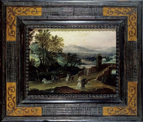 Promeneurs Sur Un Pont - view 1
