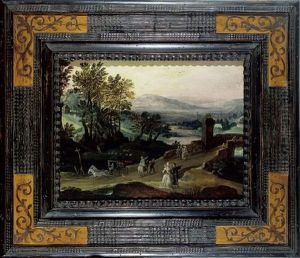 Promeneurs Sur Un Pont by Isaac Van Oosten