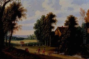 Le Depart Pour La Chasse Au Faucon by Isaac Van Oosten