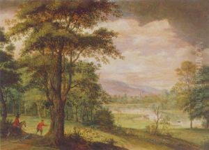Paysage Aux Chasseurs by Isaac Van Oosten