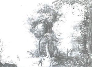Travellers On A Wooded Road by Isaac Van Oosten