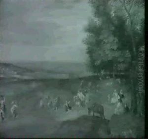 Cavaliers Dans Un Paysage