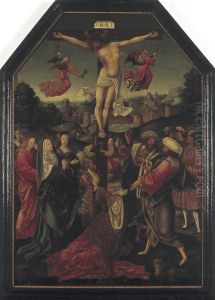 The Crucifixion by Jacob Cornelisz Van Oostsanen