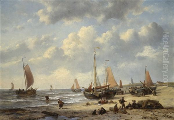 Fishing Boats On Scheveningen Beach - view 1