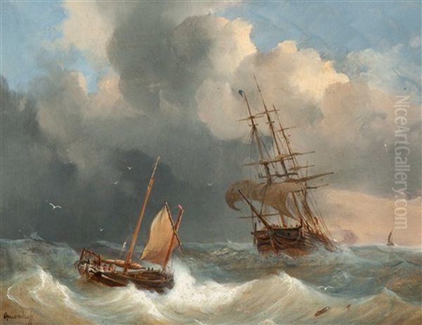 Sailboats On Choppy Waters - view 1