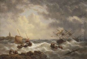 A Perilous Rescue Operation by George Willem Opdenhoff