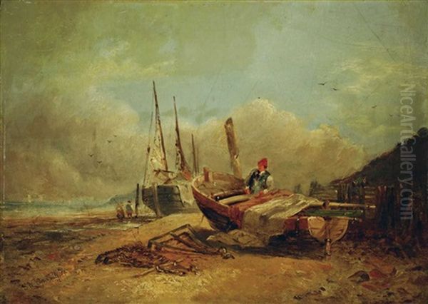 Strand Mit Fischerboot - view 1
