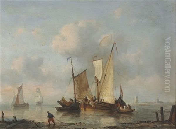 Segelschiffe An Der Niederlandischen Kuste - view 1