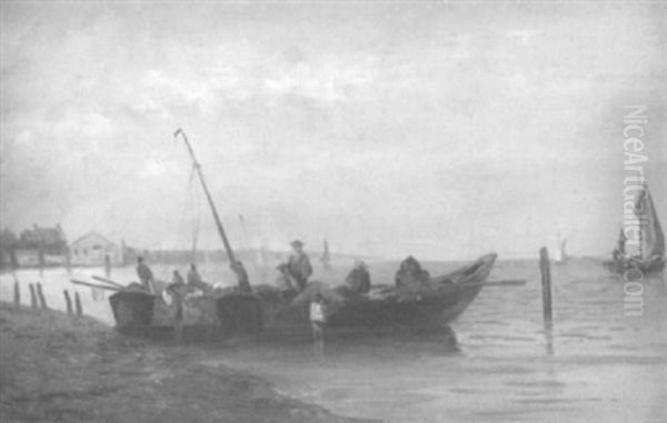 Kuste Mit Ankommenden Fischerbooten - view 1
