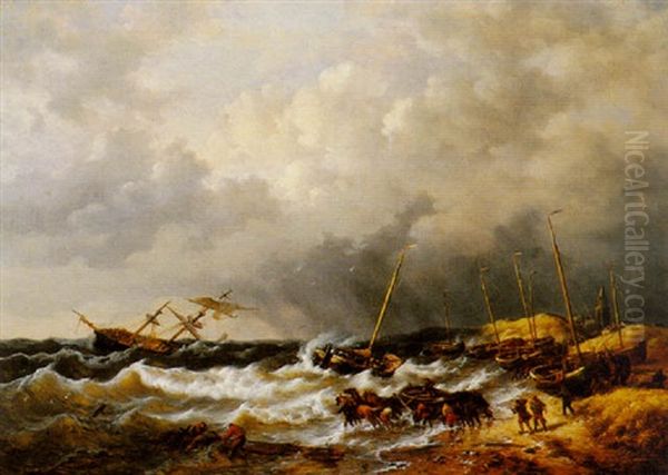 Coming To The Aid Of A Frigat In Distress Off The Scheveningen Coast - view 1