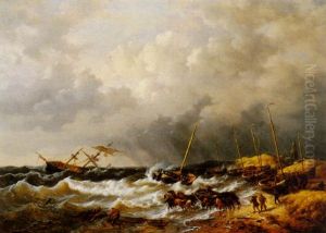 Coming To The Aid Of A Frigat In Distress Off The Scheveningen Coast