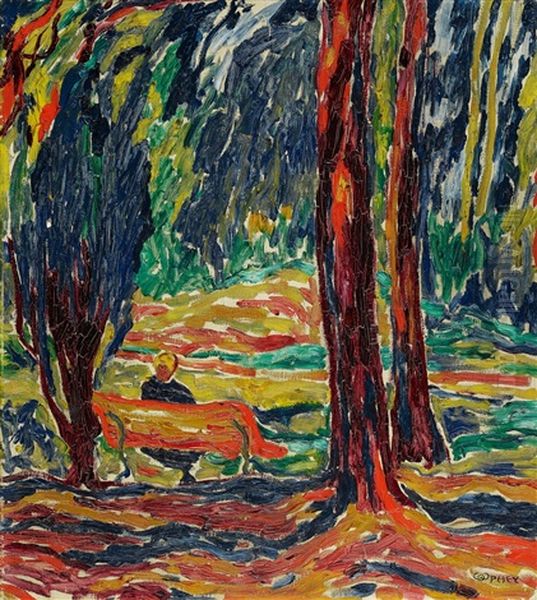 Parklandschaft Mit Bank - view 1