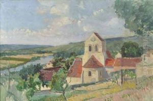 Franzosische Kleinstadt Am Fluss