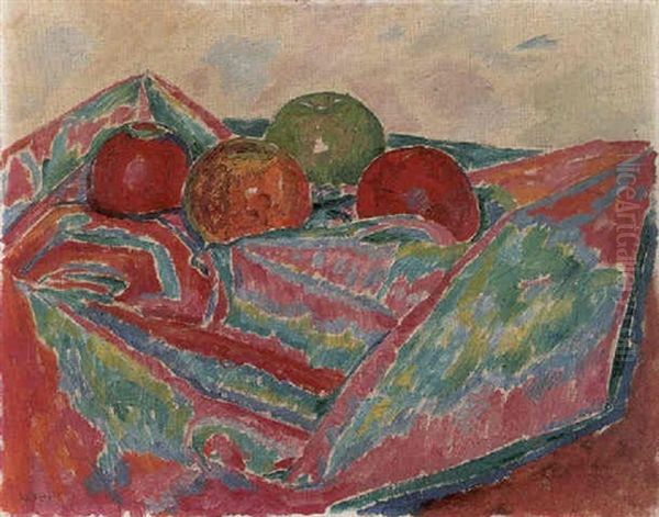Stilleben Mit Apfeln Und Tuch - view 1