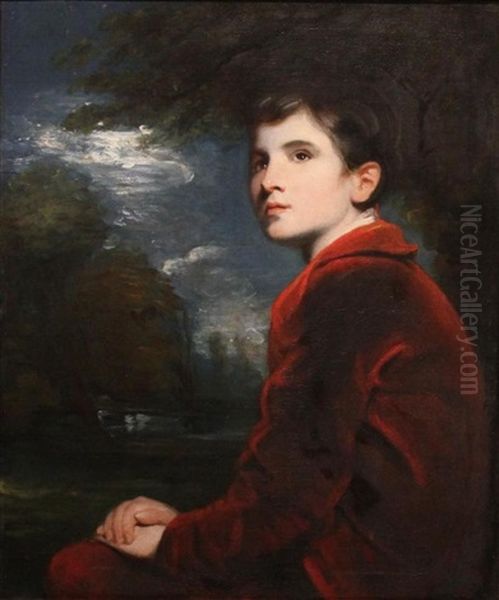 Portrait Of A Young Gentleman, A Moonlit Landscape Beyond - view 1