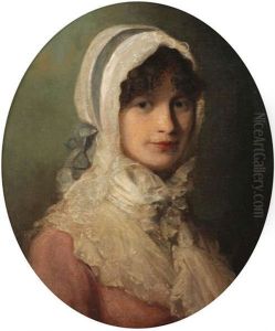 Portrait D'une Jeune Fille Avec Coiffe En Dentelle