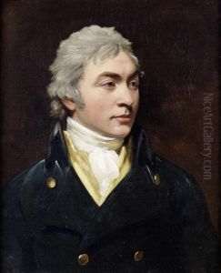 Portrait Of Monsieur D'aubigny, Bust-length, In A Blue Coat, Yellow Waistcoat And White Jabot