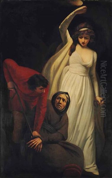Gil Blas Binding Dame Leonarda With Cords In The Cavern Of The Banditti - view 1
