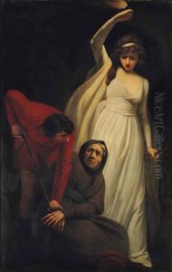 Gil Blas Binding Dame Leonarda With Cords In The Cavern Of The Banditti by John Opie