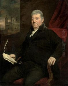 Portrait Of Sir Daniel Williams, Colonel Of The Tower Hamlets Militiain A Black Suit